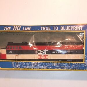 HO Scale Model Train - Red, Black, White